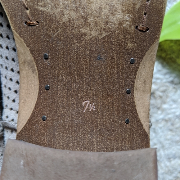 Sam Edelman | Paula | 7.5 | Perforated Suede Buckle Ankle Booties Tan - Picture 12 of 14